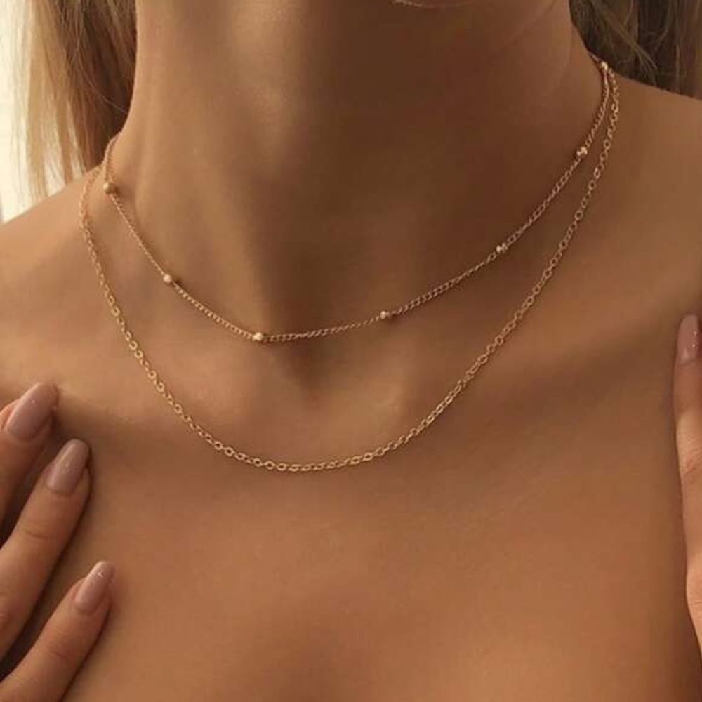 Gold Layered Necklace M1573